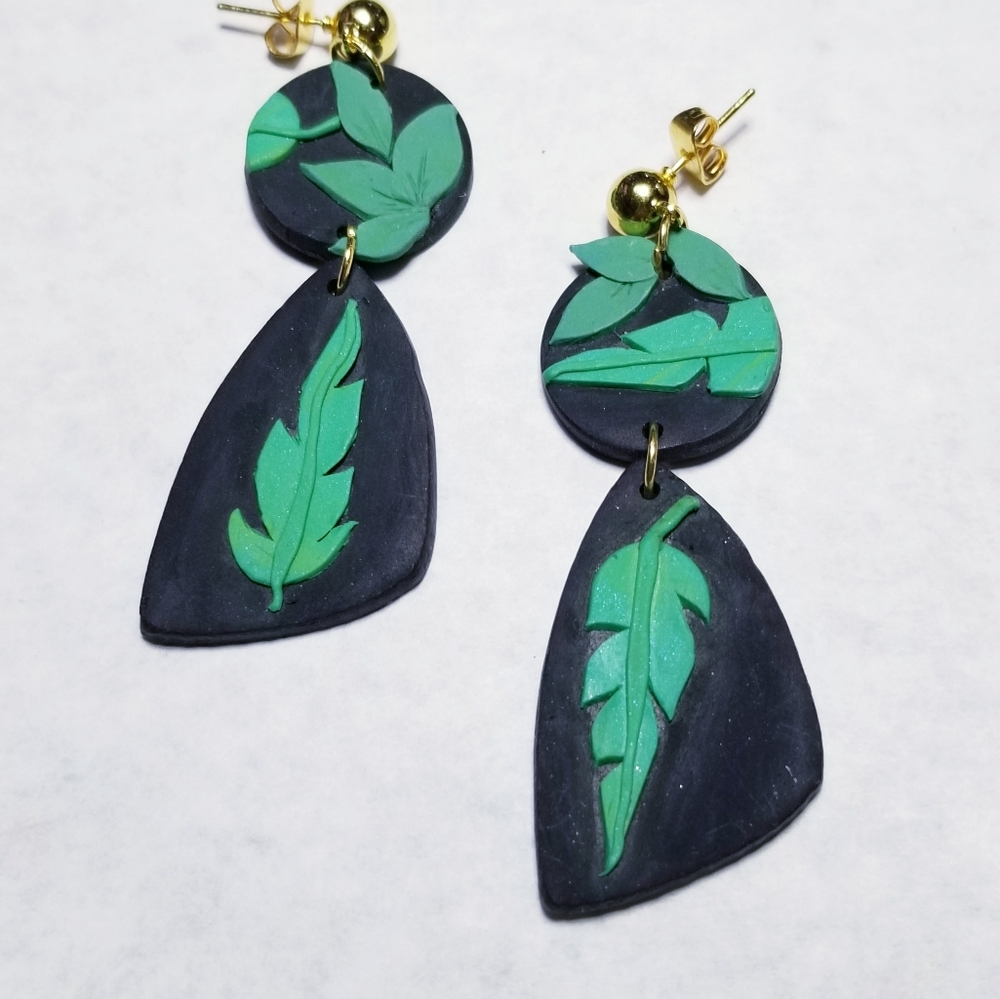 Handcrafted polymer clay earrings